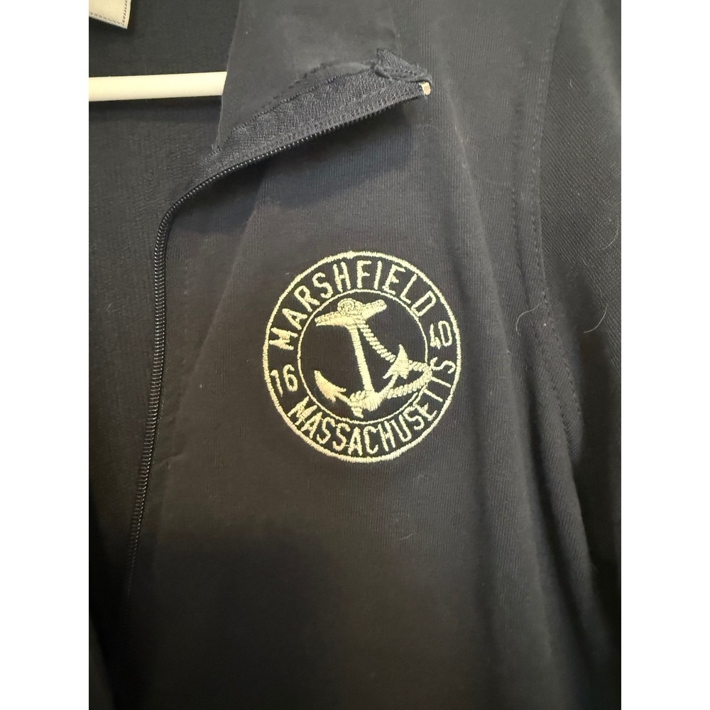 Resortwear Jundy Marshfield Massachusetts Anchor Pullover S P Navy Blue - Picture 2 of 6